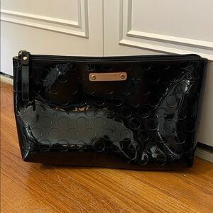 Kate Spade Yaletown Black Patent Cosmetic Bag